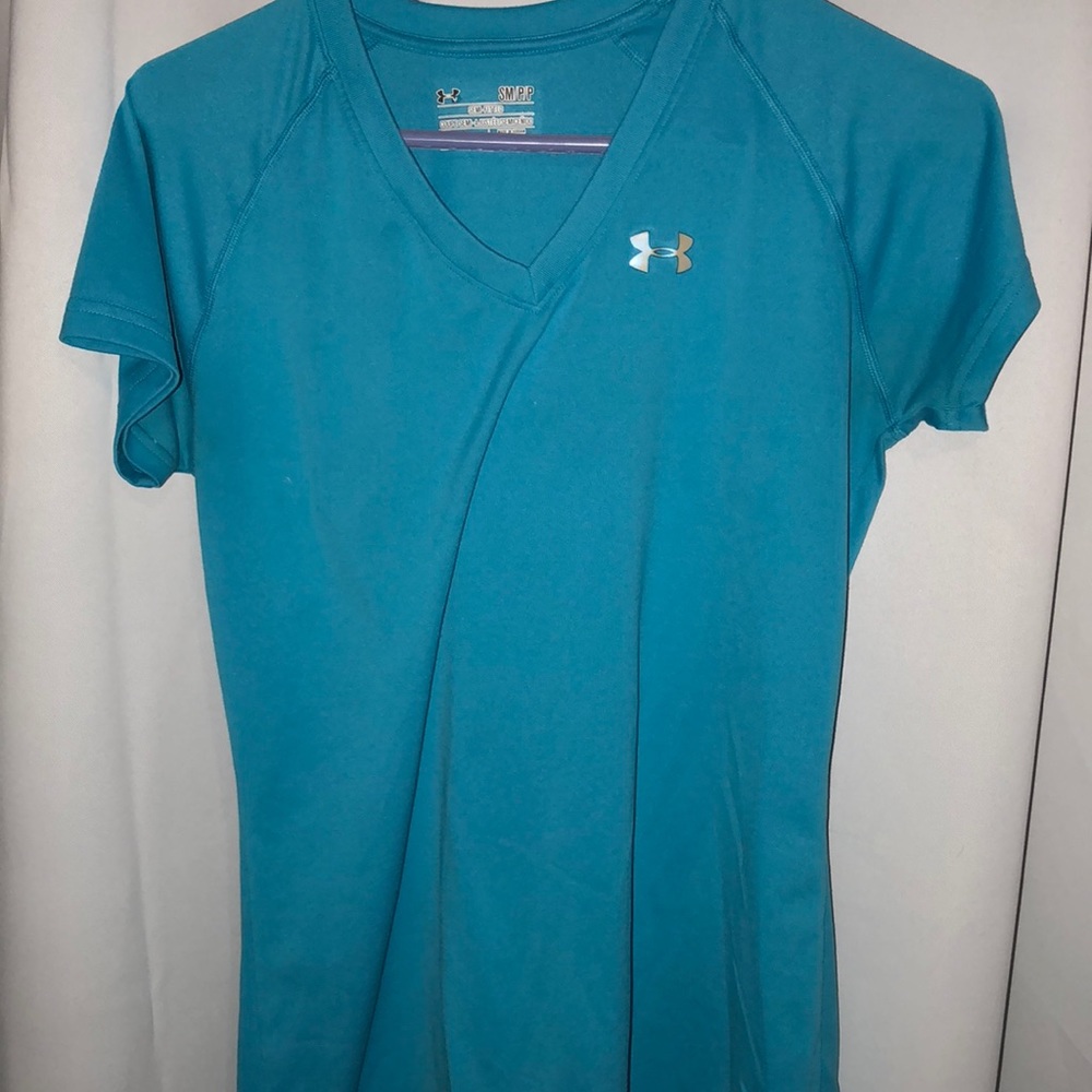 Small aqua under armour shirt